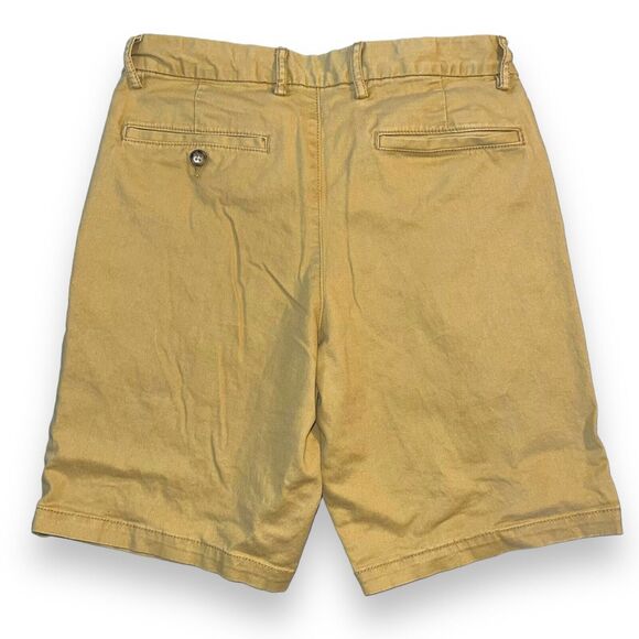 Old Navy Mens Khaki Chino Shorts Slim Fit Built In Flex Tan Size 30 - Picture 4 of 7